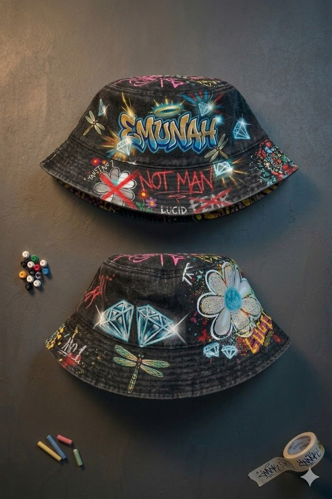 EMUNAH Paint bucket hat